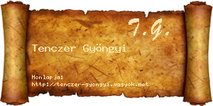 Tenczer Gyöngyi névjegykártya